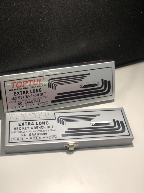 Набор шестигранников Г-обр. супердлинных 1.5-14мм 9ед. TOPTUL GAAD1509