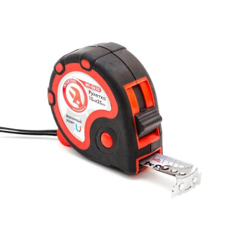Рулетка стальная с фиксатором 10м INTERTOOL MT-0610