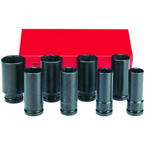 3/4" Набор головок 6-гранных ударных, глубоких 8 пр. (26-38 мм) (код 6081D)