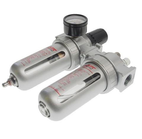 Блок подготовки воздуха (лубрикатор+осушитель) 1/2” с металлическим переключателем, давление 250 PSI