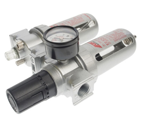 Блок подготовки воздуха (лубрикатор+осушитель) 1/2” с металлическим переключателем, давление 250 PSI