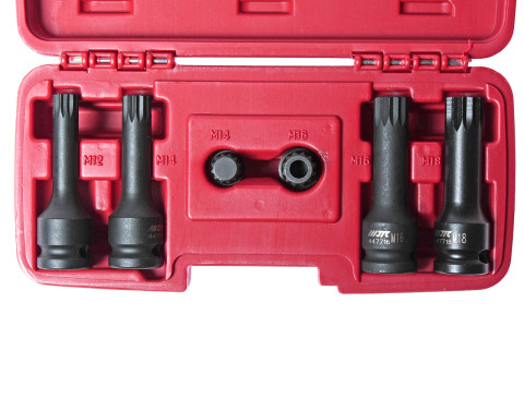 Комплект сервисных головок  12-граней SPLINE 6ед.