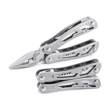 Мультиинструмент 165мм, 12 в 1 с чехлом. INTERTOOL HT-0540