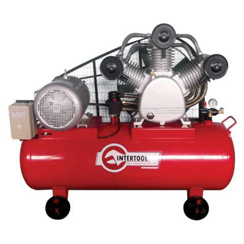 Компрессор 300 л, 15 кВт, 380 В, 8 атм, 2000 л/мин. 3 цилиндра INTERTOOL PT-0052