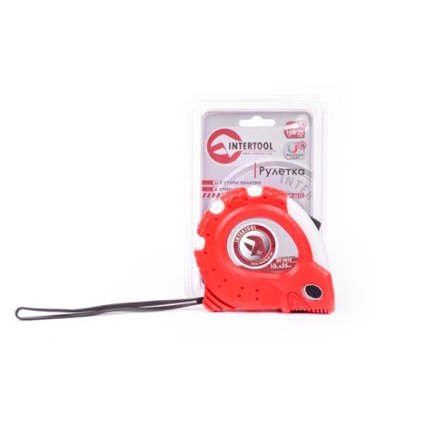 Рулетка с фиксатором 10м "Супер Магнит" INTERTOOL MT-0310