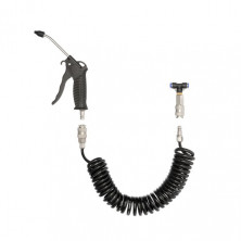 Набор для продува кабины грузовых авто: пистолет, шланг полиуретановый 5м 8x5мм, тройник на 8мм; на быстроразъемных соединениях INTERTOOL PT-1508