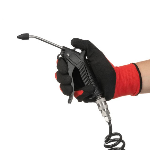 Набор для продува кабины грузовых авто: пистолет, шланг полиуретановый 5м 8x5мм, тройник на 8мм; на быстроразъемных соединениях INTERTOOL PT-1508