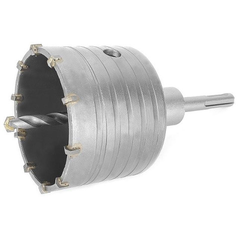 Комплект: сверло корончатое по бетону 80мм+Переходник SDS Plus 100мм INTERTOOL SD-7080