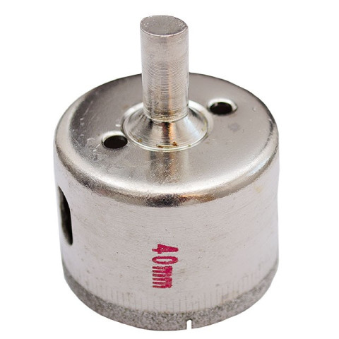 Сверло алмазное трубчатое по стеклу и керамике 40 мм INTERTOOL SD-0363