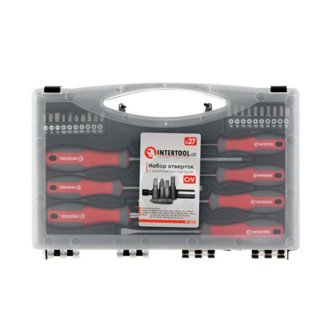 Набор отверток с комплектом насадок 27 ед INTERTOOL VT-3351