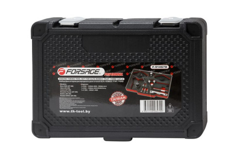 Набор фиксаторов для обслуживания двигателей группы Alfa Romeo Fiat Ford 12 предметов(1.2 8V, 1.4 16V), в кейсе "Pemium" Forsage F-914G7D