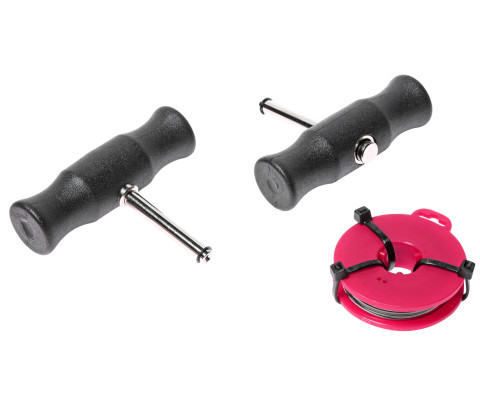 Струна с держателями для срезания уплотнителей