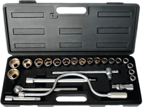 Набор головок и комплектующих 25ед., 1/2", Drop Forged INTERTOOL HT-2225