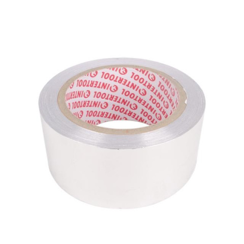 Скотч алюминиевый термостойкий 50 мм*25 м. INTERTOOL KT-0992