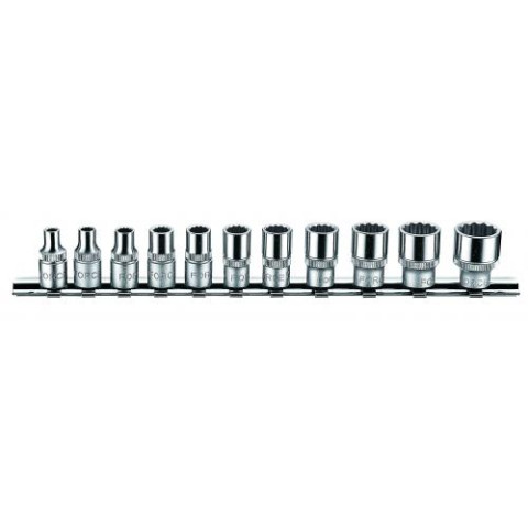 1/4" Набор головок 12-гранных (SAE) 11 пр. (код 21110)