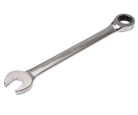 Ключ рожково-накидной с трещоткой 19мм