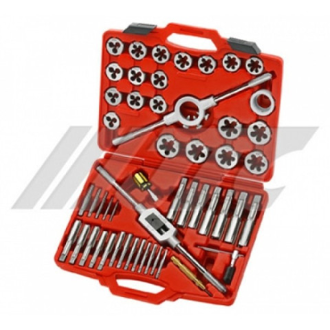 Набор метчиков и плашек метрических 51ед.