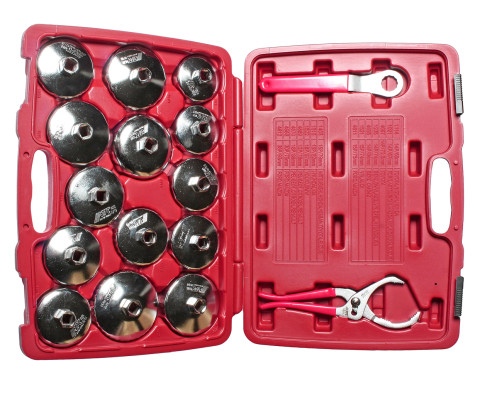 Набор съемников масляного фильтра стальных 16ед.