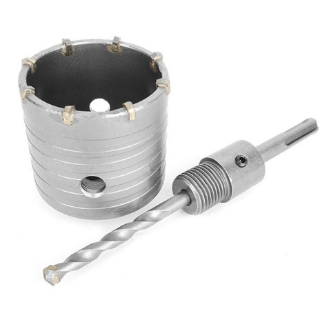 Комплект: сверло корончатое по бетону 65мм+Переходник SDS Plus 100мм INTERTOOL SD-7065