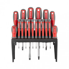 Набор отверток 18 ед ( SL2.5*50мм, SL3.0*50мм, SL5.0*75мм, SL6.0*38мм, SL6.0*100мм, SL8.0*150мм, PH0*50мм, PH00*50мм, PH1*75мм, PH2*38мм, PH2*100мм, P INTERTOOL VT-3350