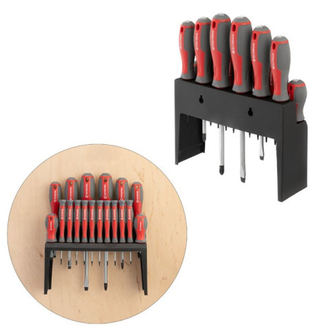 Набор отверток 18 ед ( SL2.5*50мм, SL3.0*50мм, SL5.0*75мм, SL6.0*38мм, SL6.0*100мм, SL8.0*150мм, PH0*50мм, PH00*50мм, PH1*75мм, PH2*38мм, PH2*100мм, P INTERTOOL VT-3350