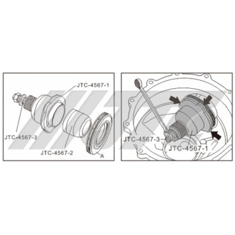 Приспособление для установки сальника приводного вала АКПП VAG AUDI