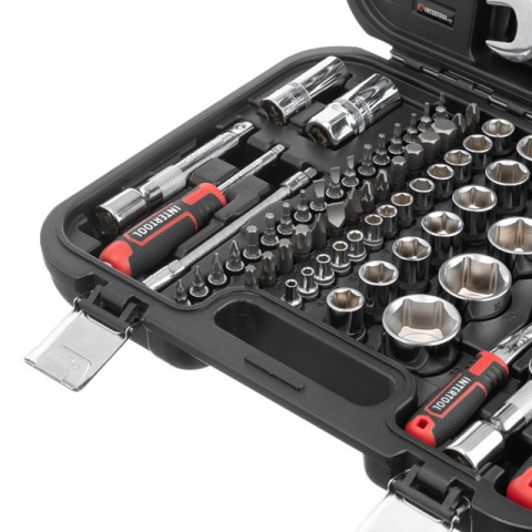 Набор инструментов 1/2" & 1/4", 82ед., Cr-V STORM INTERTOOL ET-8082