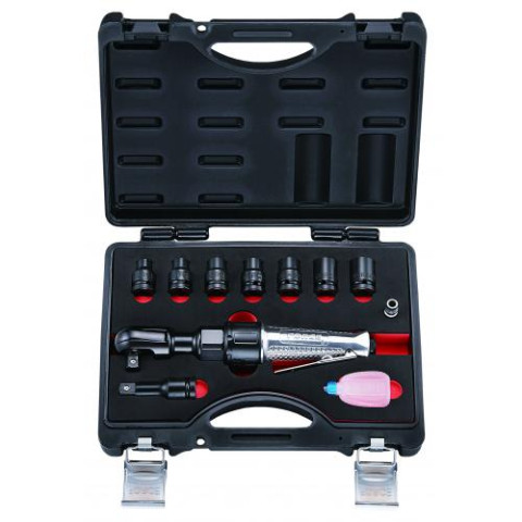 1/2" Пневмотрещотка с набором головок 6-гр. 11 пр. (код 4118-3)