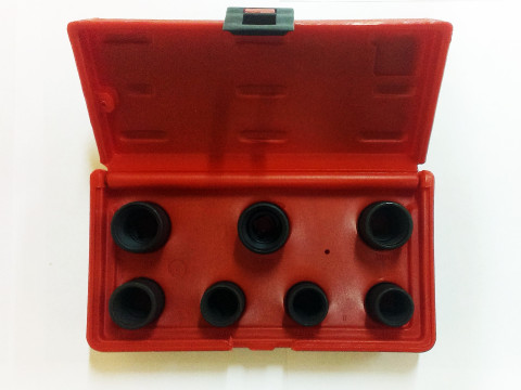 Набор спецголовок для гаек-секреток колесных 7 пр. (код 907U5)