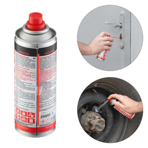 Смазка проникающая универсальная, аэрозоль 200 мл. INTERTOOL FS-4020