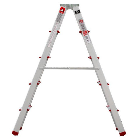 Стремянка алюминиевая двухсторонняя 5 ступени, высота 1100мм INTERTOOL LT-1105