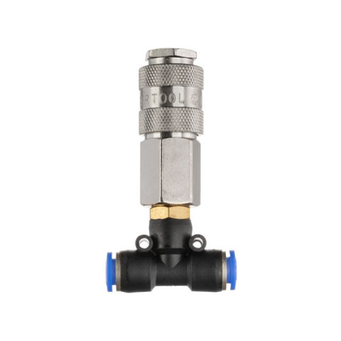 Тройник на шланг 8мм шланг и быстроразъемное соединение к набору для продува кабины грузовых авто INTERTOOL PT-1868