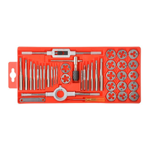 Набор плашек M3-M12 и метчиков M3-M12, 40ед. INTERTOOL SD-8040