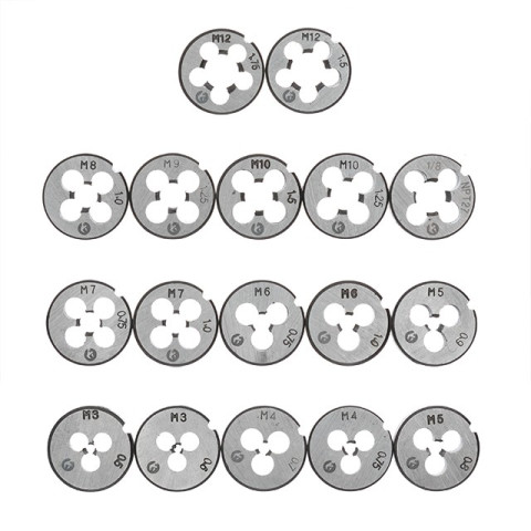 Набор плашек M3-M12 и метчиков M3-M12, 40ед. INTERTOOL SD-8040