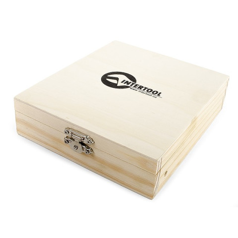 Набор фрез пазовых прямых в деревянном кейсе INTERTOOL HT-0075