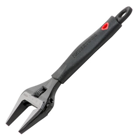 Ключ разводной 150мм, обрезиненная рукоятка, развод губок 34мм, Cr-V INTERTOOL XT-0040