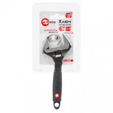 Ключ разводной 150мм, обрезиненная рукоятка, развод губок 34мм, Cr-V INTERTOOL XT-0040