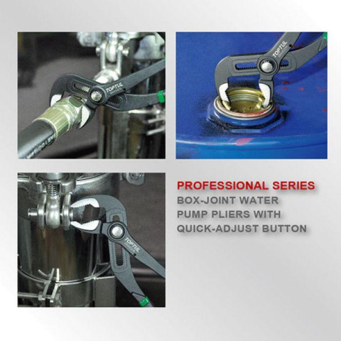 Плоскогубцы переставные TOPTUL 12" с кнопкой Pro-Series DDAG1212