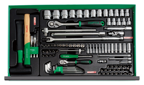 Тележка с инструментом передвижная TOPTUL 5 секций 157ед. GCAJ0006