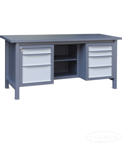 Верстак металлический ВТ 41 2М2С/Пу/МСБ Ч