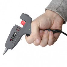 Пистолет клеевой 20(65)Вт, 230В, 180-195°C под стержни 7-7.5 мм, 5-13 г/мин., выключатель. INTERTOOL RT-1101