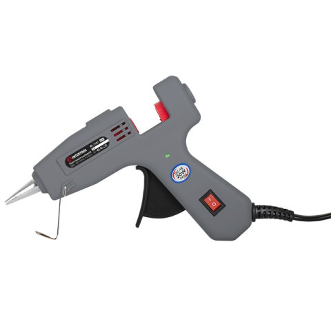 Пистолет клеевой 20(65)Вт, 230В, 180-195°C под стержни 7-7.5 мм, 5-13 г/мин., выключатель. INTERTOOL RT-1101
