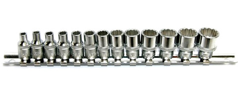 1/4" Набор головок 6-гранных торцевых 13 пр. (код 2133-5)