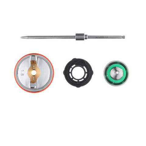 Комплект форсунки 1.8мм для краскопультов HVLP II PT-0100, РТ-0105, РТ-0105D (дюза, воздушная головка, игла) INTERTOOL PT-2118