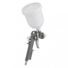 Краскопульт пневматический HP, форсунка 1.5мм, верхний пластиковый бачок 600мл, 5bar INTERTOOL PT-0204