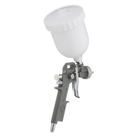 Краскопульт пневматический HP, форсунка 1.5мм, верхний пластиковый бачок 600мл, 5bar INTERTOOL PT-0204