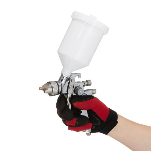 Краскопульт пневматический HVLP, верхний пластиковый бачок INTERTOOL PT-0103