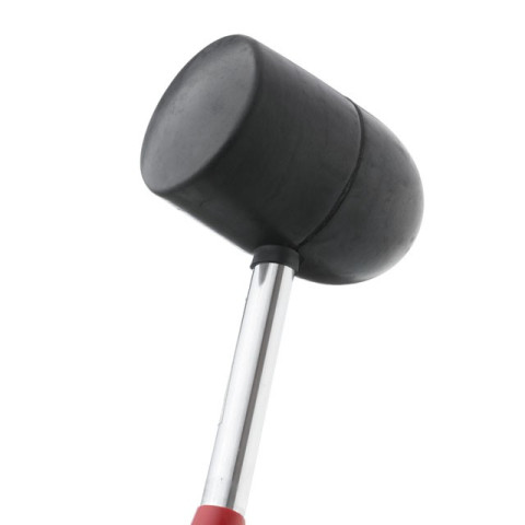 Киянка резиновая 1250г. 90мм. черная резина, металлическая ручка. INTERTOOL HT-0228