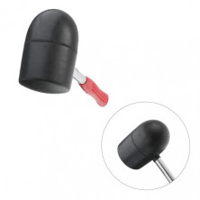 Киянка резиновая 1250г. 90мм. черная резина, металлическая ручка. INTERTOOL HT-0228