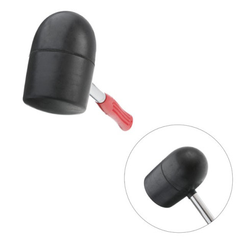 Киянка резиновая 1250г. 90мм. черная резина, металлическая ручка. INTERTOOL HT-0228